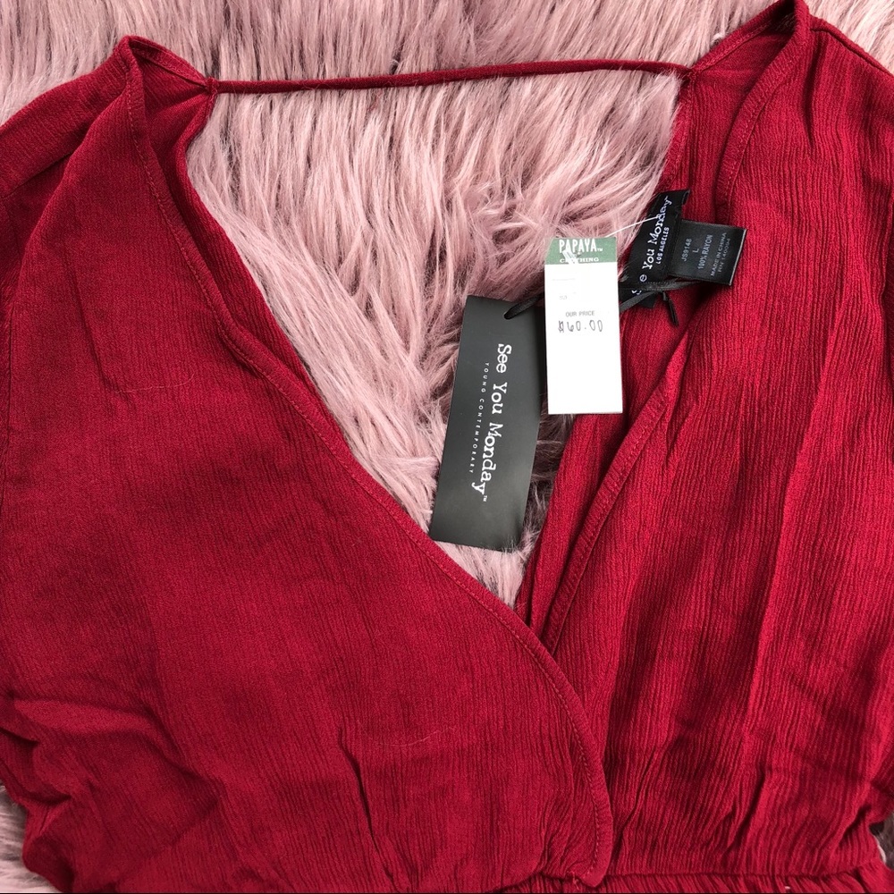 Maroon Romper - Picture 3 of 7